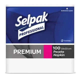 სელპაკ პროფ.თეთრი ხელსახოცი 24x100ც/8690530118232