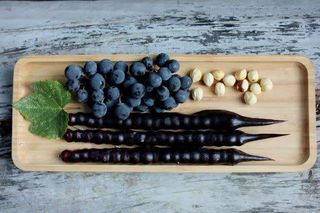 Red grape juice churchkhela with hazelnuts ადესის ჩურჩხელა თხილით