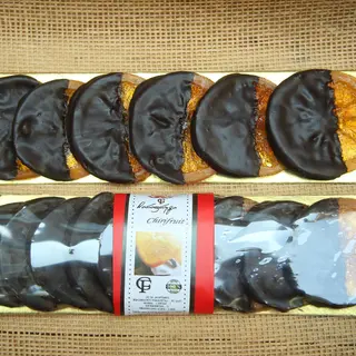 CANDIED ORANGE IN CHOCOLATE ფორთოხალი შოკოლადში, 200გრ