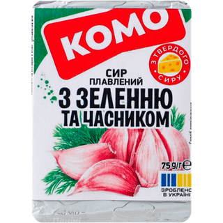 Сир Комо з зеленню та часником плавлений 35% 75 г