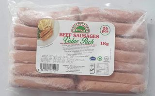 Choice Meat Frozen Beef Sausage, 10x500g