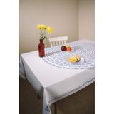 სუფრა - ვეფხისტყაოსანი 210x140სმ თეთრი პოლიესტერი