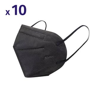 რესპირატორი 10 Ცალი Შავი  Kn95/ffp2