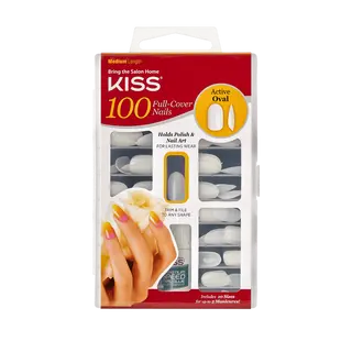 KISS 100ც ფრჩხილის შეკვრა100 Nails - Active Oval