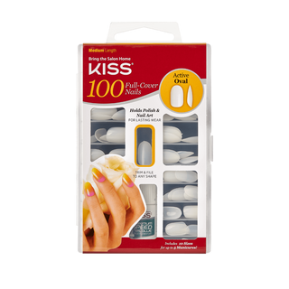 KISS 100ც ფრჩხილის შეკვრა100 Nails - Active Oval