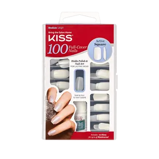 KISS 100ც ფრჩხილის შეკვრა100 Nails - Active Squar