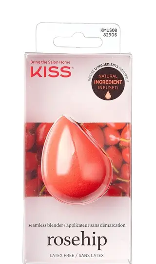 KISS მაკიაჟის სპონჟი ასკილით ROSEHIP INFUSED SENSITIVE SKIN