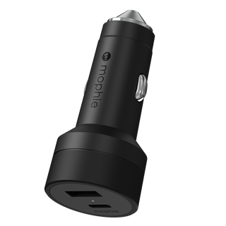 Mophie Car Charger 42W USBC USBA Black