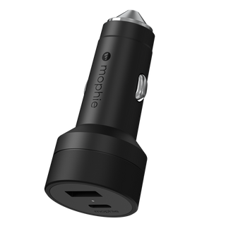 Mophie Car Charger 42W USBC USBA Black