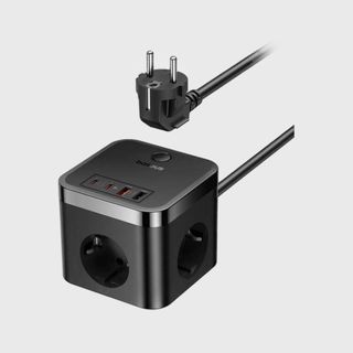 Os-baseus Power Combo Cube Power Strip 3ac+2u+2c 30w 1.5m Eu Cluster Black E00066400117-00