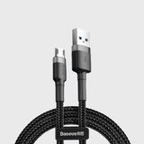 Baseus Cafule Კაბელი Usb For Micro 1.5a 2m Gray+black Camklf-cg1