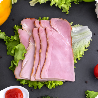 შებოლილი ღორის სუკი დაჭრილი 1 შეკვრა (200 გ)