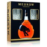 Meukow Vs 0,7 L 40 % 2 Odin Glasses - Კონიაკი Მეუკოვი Ვი Ესი