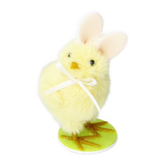 Pintainho da Páscoa amarelo com orelhas de coelho - Pequeno