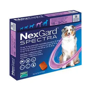 Ანტიპარაზიტული Აბები L Ძაღლისთვის Nexgard Spectra Chew L 15-30 Კგ 1 Ცალი