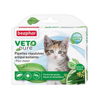 Ანტიპარაზიტული Ბიოწვეთები Კნუტისთვის Beaphar Veto Pure (x3)