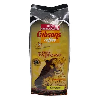 Kenya Gibsons Espresso Whole Dark Roast Coffee Beans 454G