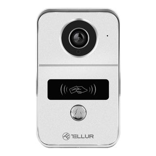 Video interfon WiFi Tellur Smart, 1080P, Functie deschidere, Sonerie de interior, Gri