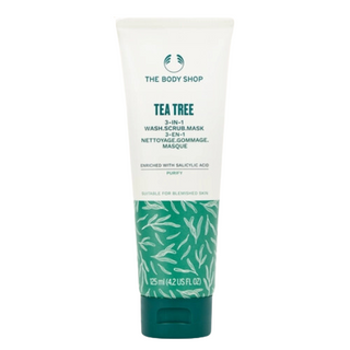 ბოდი შოპი - ჩაის ხე სახის დასაბანი.სკრაბი.ნიღაბი 3/1-ში ცხიმიანი/პრობლ. კანის 125მლ 96941/18337 MASK SCRUB 3IN1 TEA TREE 125ML A0X 18337/33430