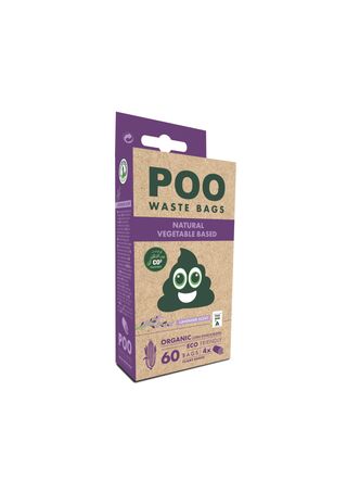 ძაღლის ფეკალიების პარკი (ბიოდეგრადირებადი) ლავანდის სურნელით 60 ცალი