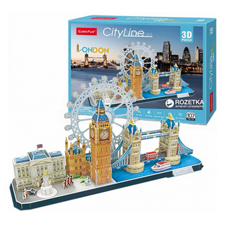 სათამაშო - კუბიკფანი 3D ფაზლი ლონდონი 114 ნაჭრით 2545 CUBICFUN CITY LINE MC254H