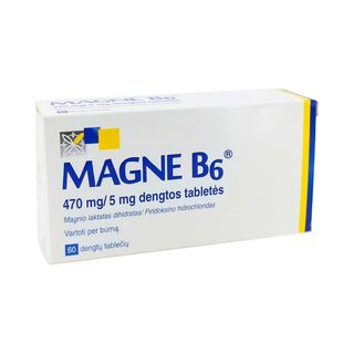 Magne B6 - მაგნე B6 470მგ/5მგ 60 ტაბლეტი