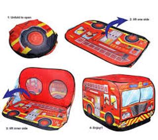 სათამაშო კარავი სახანძრო მანქანა 50 ბურთით