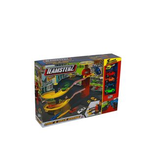მანქანების სადგომი 1x5 მანქანით City Park & Drive Garage Teamsterz HTI Toys-170622