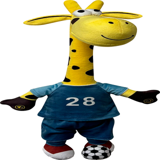 მუსიკალური ჟოზეს პლუში ფეხბურთის მაისურით