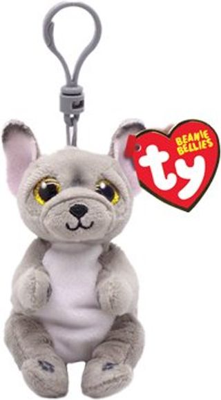 Ty - რბილი სათამაშო ლეკვი ნაცრისფერი მუცლით "ვილფრედი", ბრელოკი - 43111