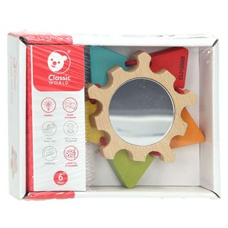 ყვავილის ფორმის სათამაშო სარკით