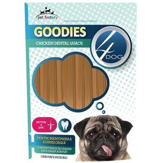 4DOG GOODIES Dental stick cu pui biotina 80g
