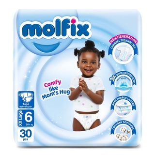 Molfix Open Diaper Size 6 XX Large, 30 pcs