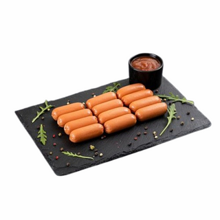 Сардельки Родинна ковбаска МІНІ з телятиною в/г фас ваг за 100 гр