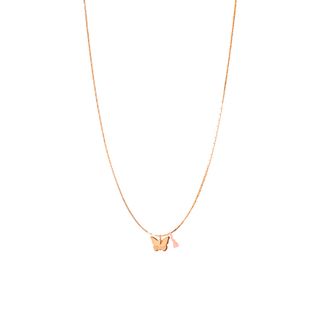 Sterling Silver Lucky Thread Necklace 18ct roze pozlata