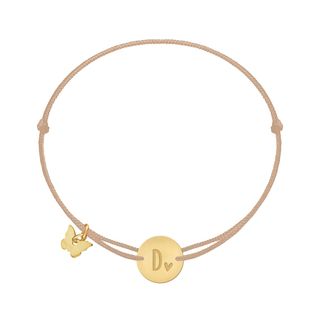 Love Letter D Bracelet MOCHA 18ct pozlata