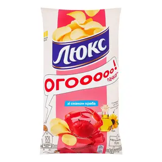 Chipsy ziemniaczane o smaku kraba "Lyuks" 170g
