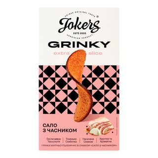 Грінки житні-пшин.Jokers "Сало з часником" 90г.