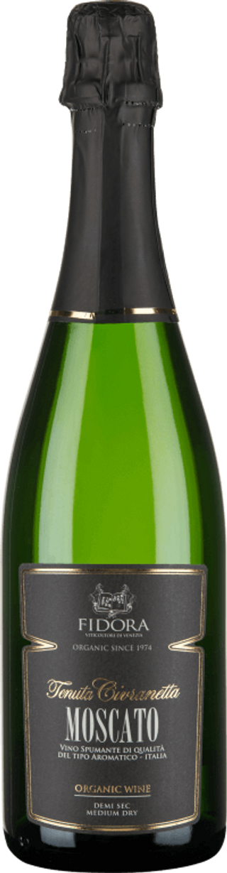 ფიდორა - ღვინო ცქრიალა მუსკატი, ნახევრად ტკბილი, bio 0.75