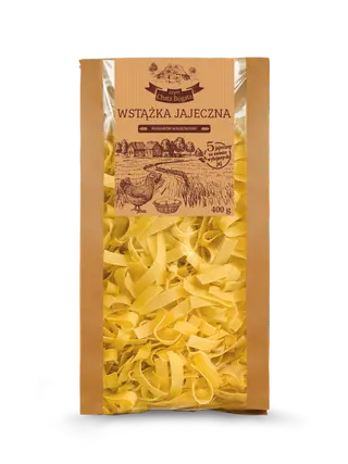 Makaron Wstążka 5-jajeczna Wałkowana 400g Czym Chata Bogata