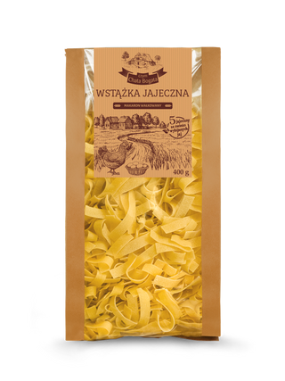 Makaron Wstążka 5-jajeczna Wałkowana 400g Czym Chata Bogata