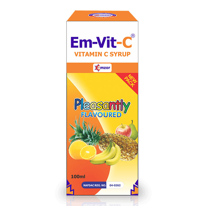 Emzor Em-Vit-C Vitamin C Syrup, 100Ml