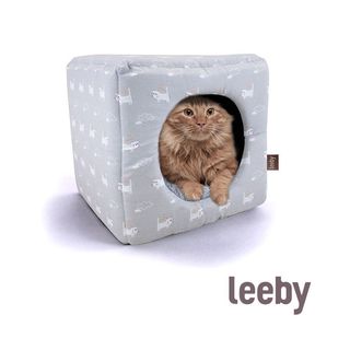 Leeby Cat Cube Grey Nice