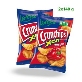 2x Crunchips X-Cut Papryka 140G