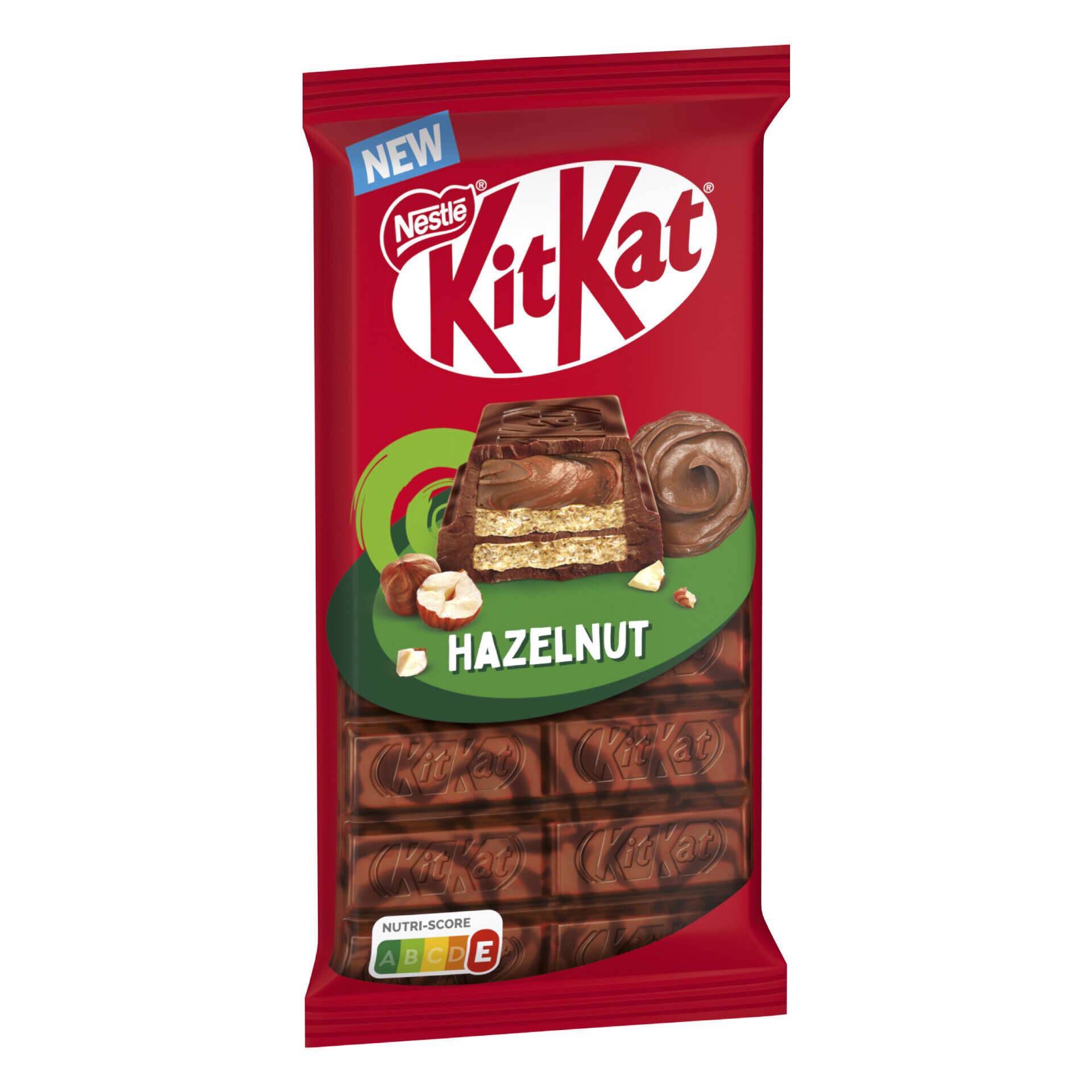 Tablete de Chocolate de Leite, Bolacha e Avelã Kit Kat (emb. 99 gr)