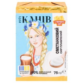 Сир плавлений Канів Сметанковий 40% 75 м/у