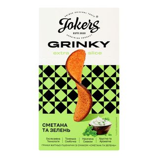 Грінки житні-пшин.Jokers "Сметена та зелень" 90г.