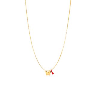 Sterling Silver Lucky Thread Necklace Gold