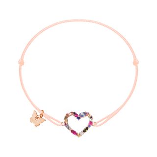 LUEUR SMALL HEART BRACELET - ROSE GOLD PLATED