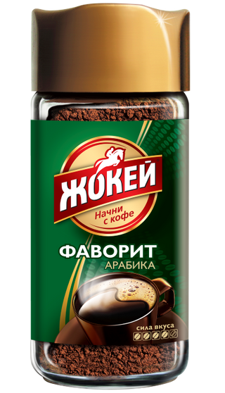 ყავა ხსნადი დაფ ფავორიტი 95გრ შუშა ჟოკეი